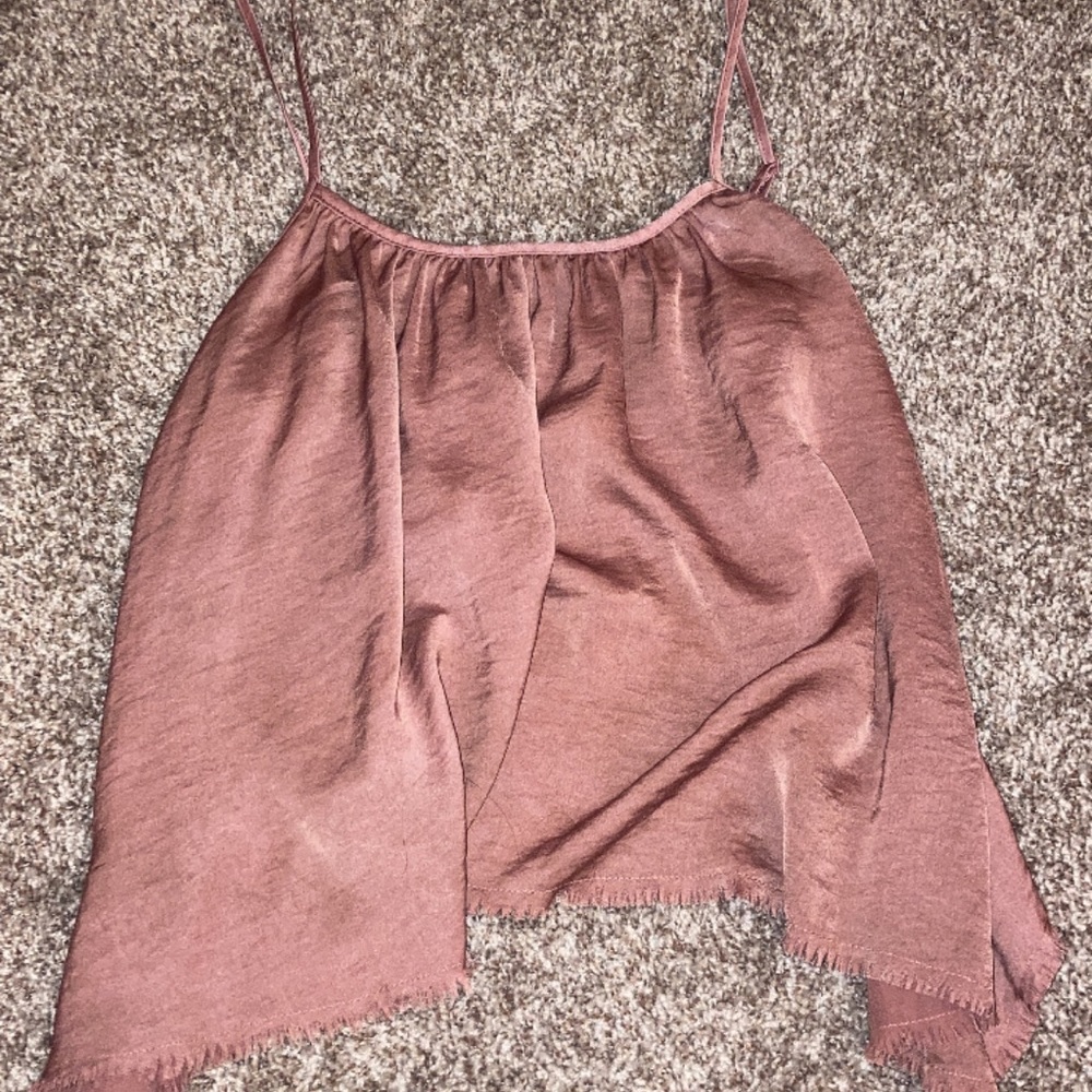 Pink Silk Crop Top